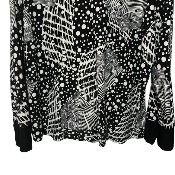 Venezia Button Up Blouse Size 18/20 Mixed Patterns Polka Dot - Picture 9 of 12